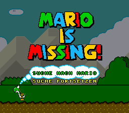 Mario is Missing! (Germany) Title Screen